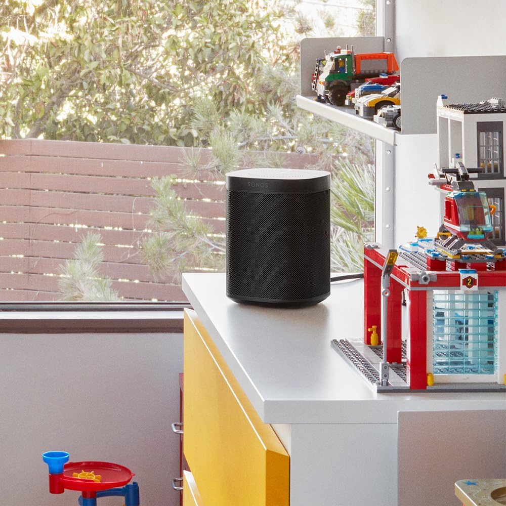 Sonos One Smart Speaker, schwarz â€?Intelligenter WLAN Lautsprecher mit Alexa Sprachsteuerung, Google Assistant & AirPlay â€?Multiroom Speaker für unbegrenztes Musikstreaming