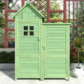 Gerätehaus Gartenschrank Geräteschuppen Geräteschrank, BxT: 118x54cm, 118X54X173cm (BxTxH), wetterfest, Holz, PVC-Dach (Set, 1 St., 1 x Geräteschrank) (Grünes)