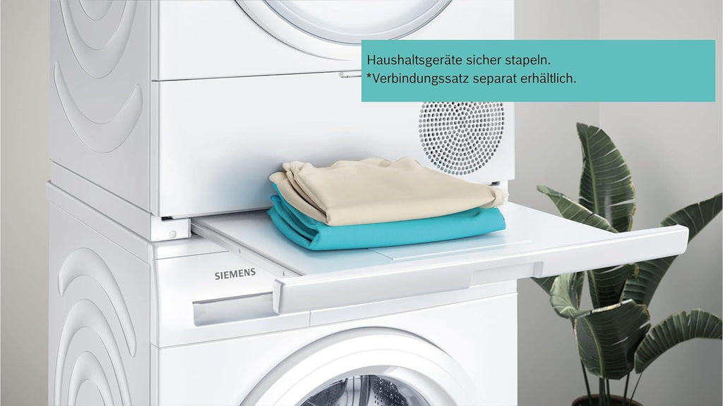 Siemens WQ45B2B40, Stiftung Warentest GUT (2,5) , iQ700 Smarter Wärmepumpen-Trockner 9kg, autoDry optimale Trocknung, selbstreinigender Kondensator, Touch LED-Display, intelligentDry, Outdoor-Programm