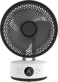 MEACO MeacoFan Sefte® Tischventilator - 10 Luftumwälzer mit 12 Geschwindigkeiten - Horizontale und vertikale Oszillation - 3 Oszillationsbereiche - Ultraleise, ferngesteuerte Kühlung, Schwarz