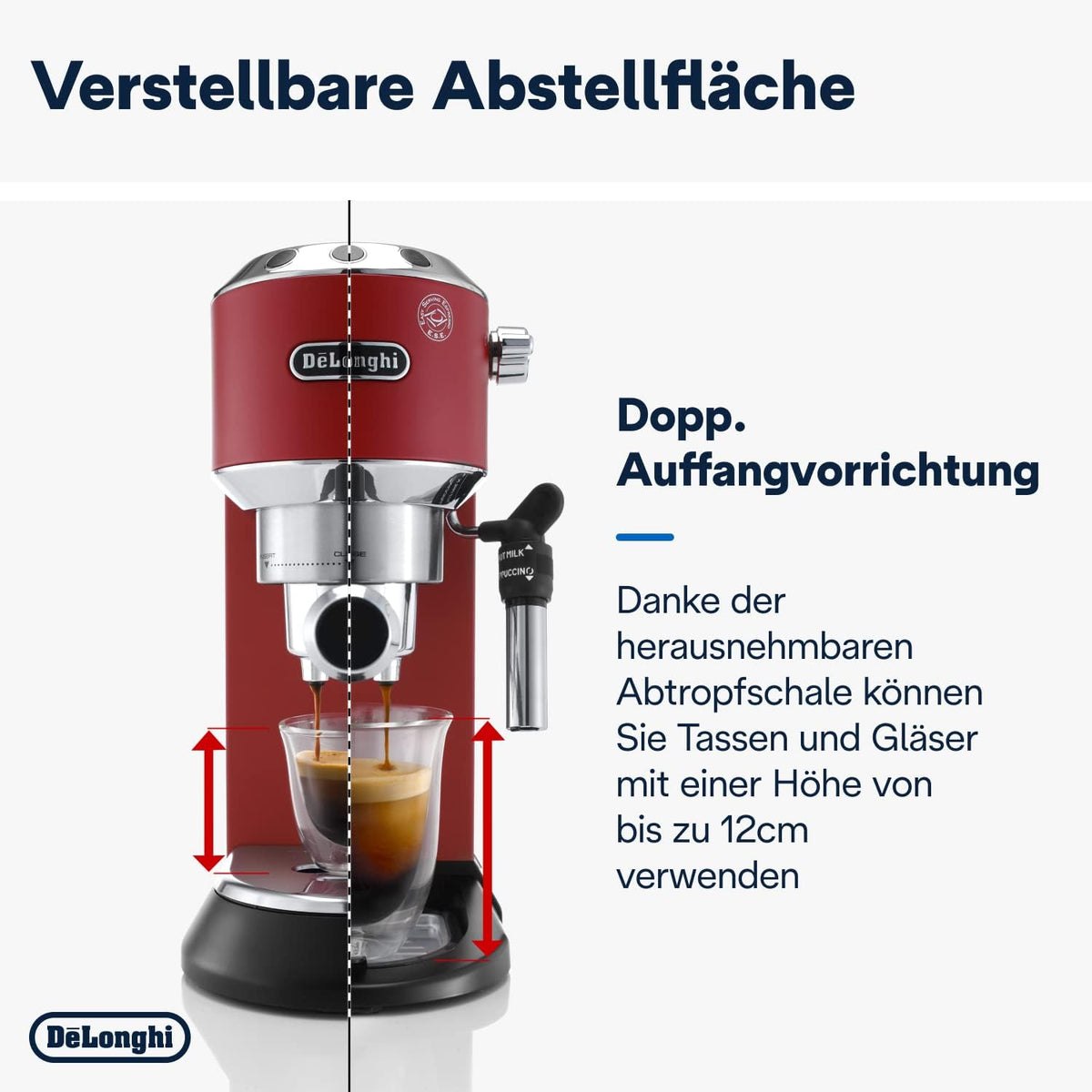De'Longhi Dedica Style EC 685.M â€?Espresso Siebtrgermaschine, Espressomaschine mit professionellem Milchaufschumer, nur 15 cm breit, für Kaffeepulver oder ESE Pads, 1 l Wassertank, silber