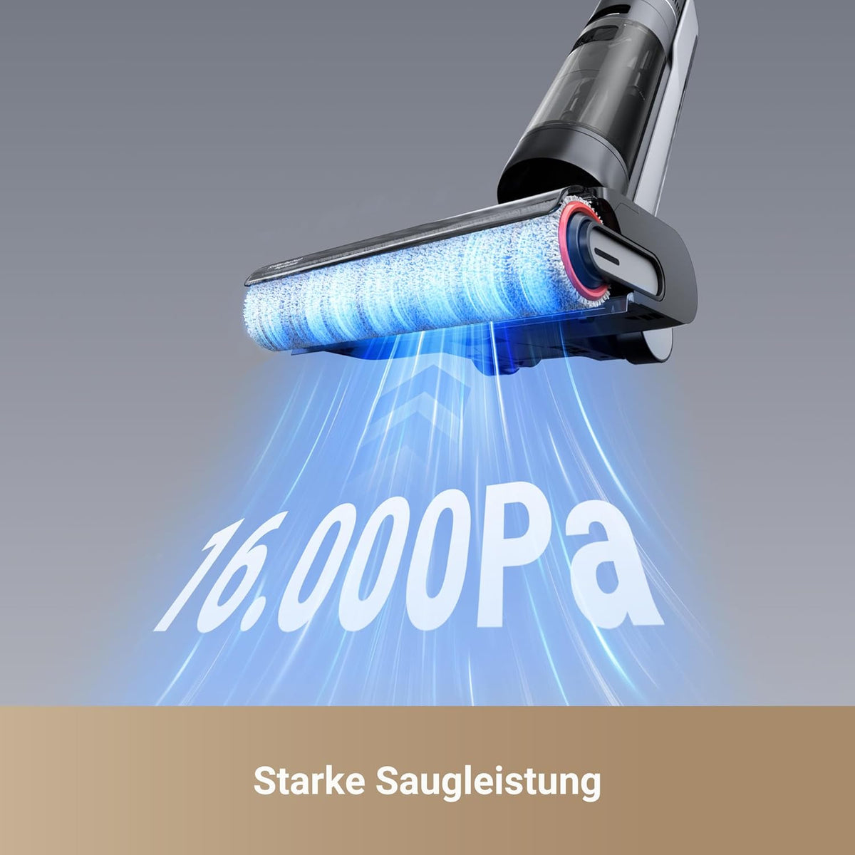 DREAME H12 Pro Ultra Nass- und Trockensauger, Bürstenreinigung 60 °C, 30 Min Heißlufttrocknung, Selbstreinigung mit festem Schaber, 16.000Pa Saugkraft, Doppel-Kantenreinigung, intell. Erkenn. & Anpass