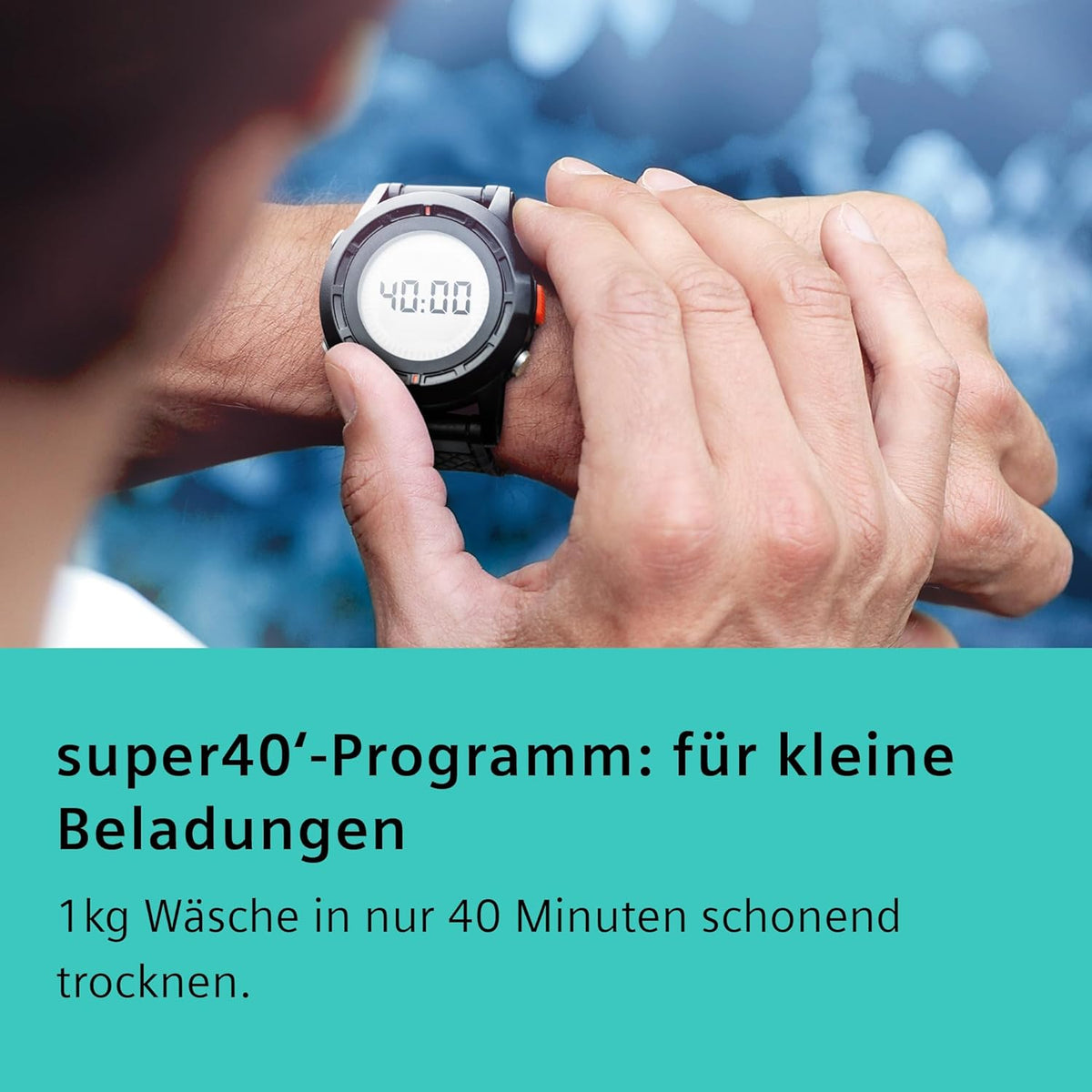 Siemens WQ45B2B40, Stiftung Warentest GUT (2,5) , iQ700 Smarter Wärmepumpen-Trockner 9kg, autoDry optimale Trocknung, selbstreinigender Kondensator, Touch LED-Display, intelligentDry, Outdoor-Programm