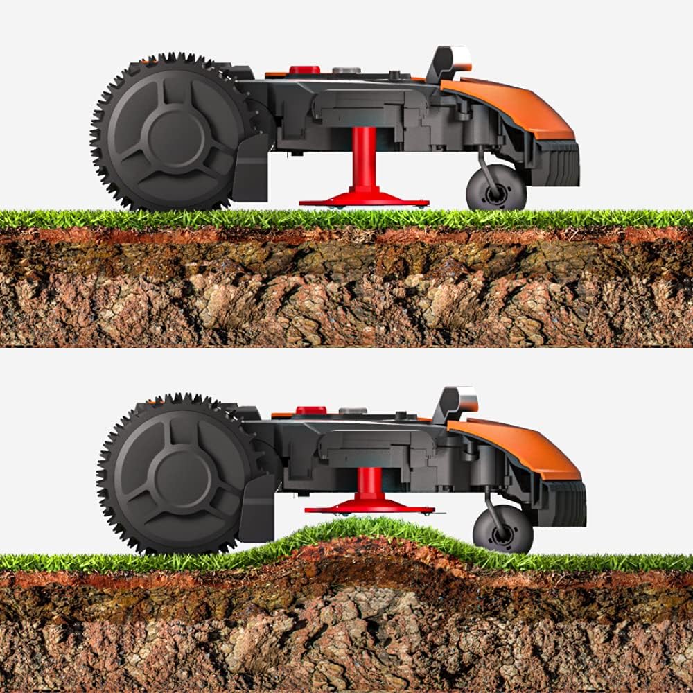 WORX Landroid Plus WR167E Mähroboter mit Begrenzungskabel für Gärten bis 700m2 (AIA Navigation, App Steuerung, schwimmendem Mähwerk - max Steigung: 35%, Schnittbreite 18cm, Schnitthöhe 30-60 mm)