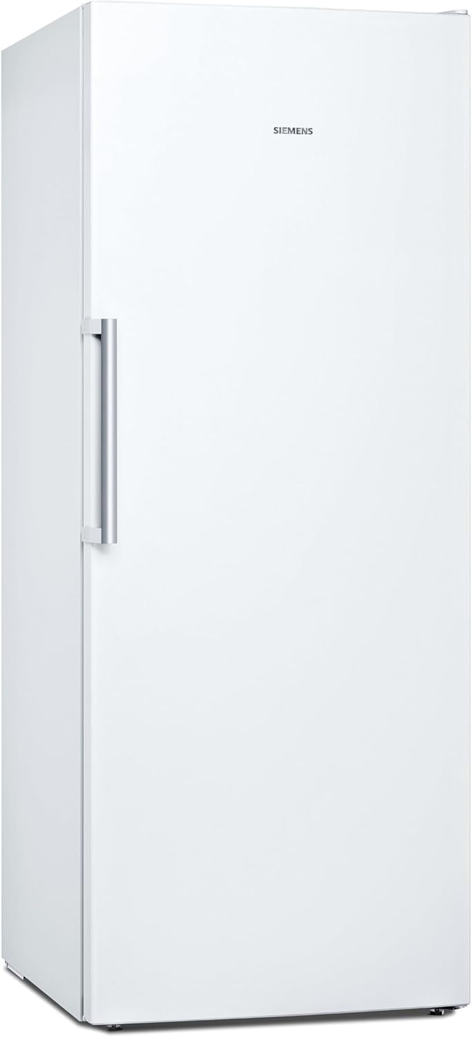 Siemens GS54NAWCV iQ500 Gefrierschrank, 176 x 70 cm, 327 L, noFrost nie wieder abtauen, bigBox Platz für großes Gefriergut, varioZone flexible Glas-und Schubladen, Weiß