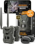 Spypoint Flex-M Twin-Pack - Wildkameras mit Foto- & Videoübertragung, 28 Megapixel, Wildtierkamera mit Nachtsicht, kostenlose App für Ihr Smartphone