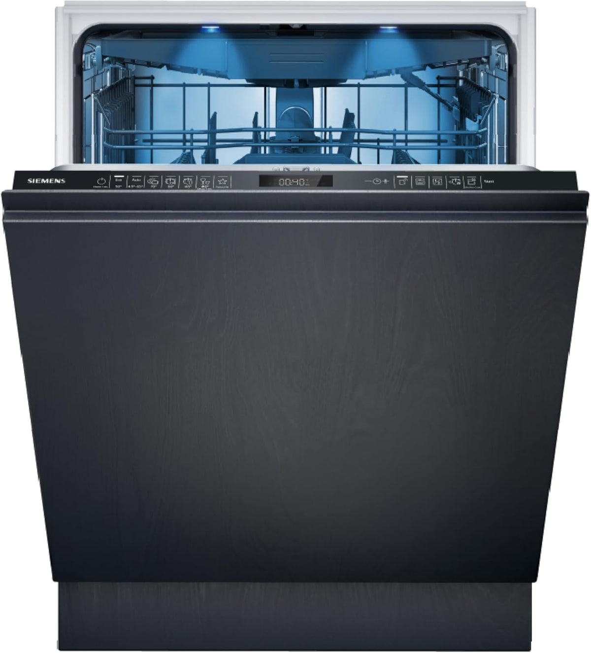 Siemens SN95EX22CE iQ500 vollintegrierter Geschirrspüler, 60 cm, Made in Germany, varioScharnier für flexible Einbausituationen, varioSpeed Plus, auto Open dry, Rackmatic, Intensivzone, leise