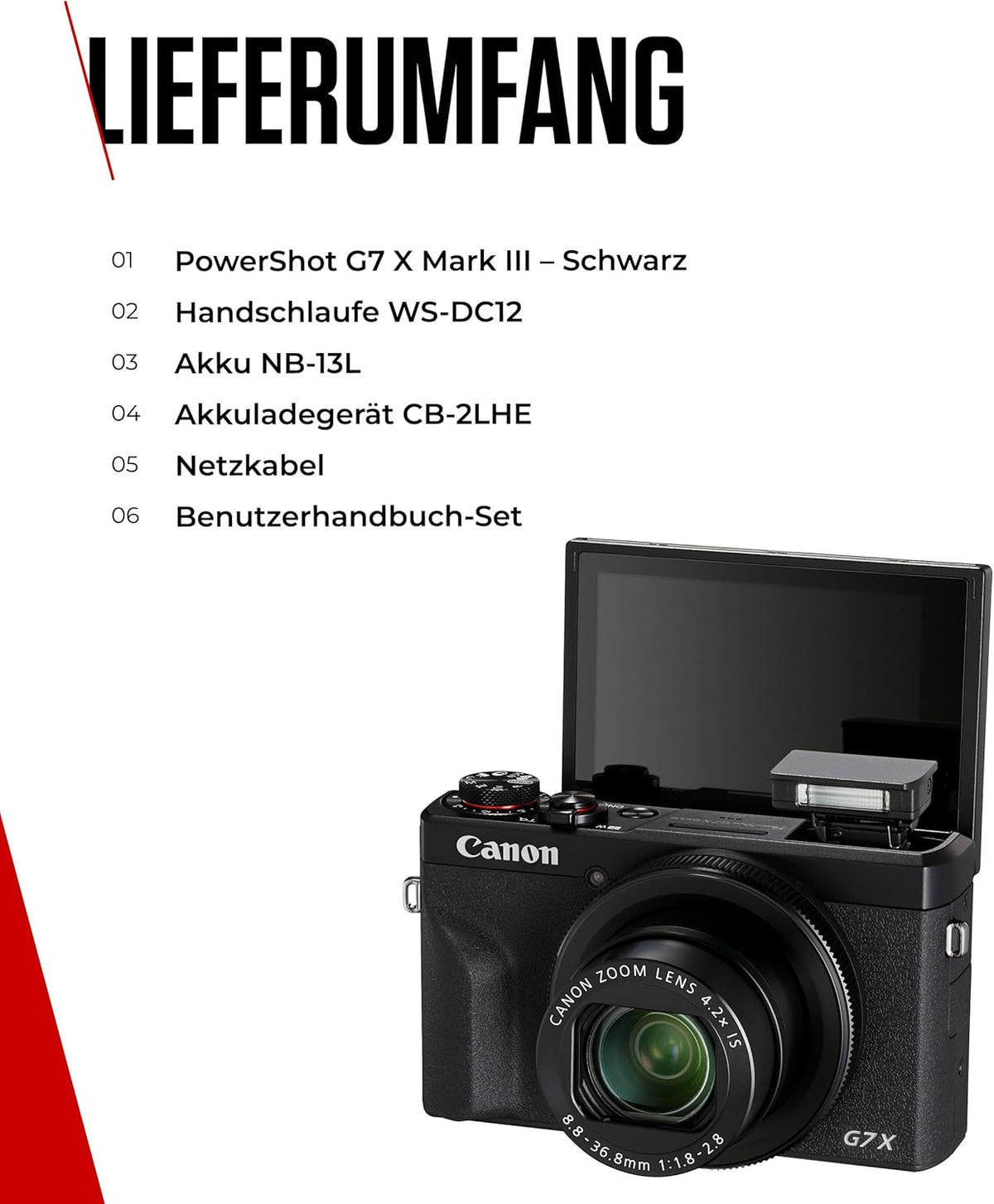 Canon PowerShot G7 X Mark III (Schwarz) â€?Kompakte Digitalkamera mit 1-Zoll-Sensor & 4K-Video â€?Ideal bei wenig Licht & auf Reisen â€?Mit WLAN & Bluetooth - Geliebt Für Kreatives Unterwegs