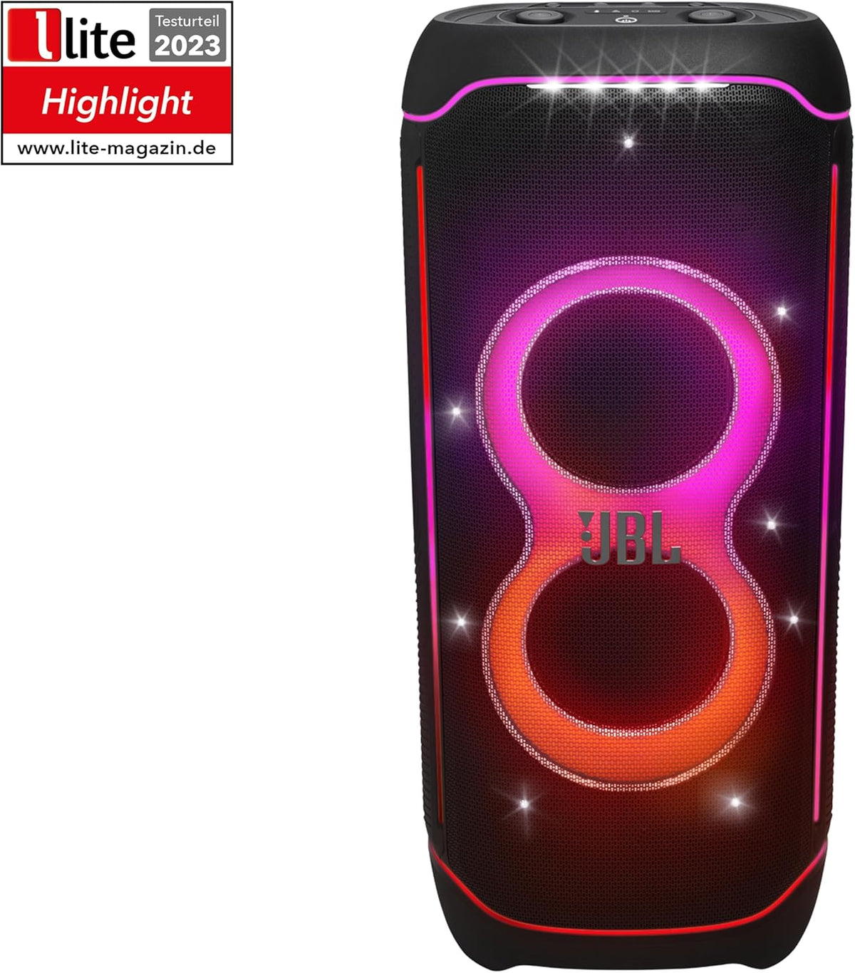 JBL Partybox Stage 120 in Schwarz â€?Tragbare Bluetooth-Lautsprecher-Box mit JBL Pro Sound, Lichtshow, KI-Sound-Boost und Teleskopgriff â€?12 h Laufzeit