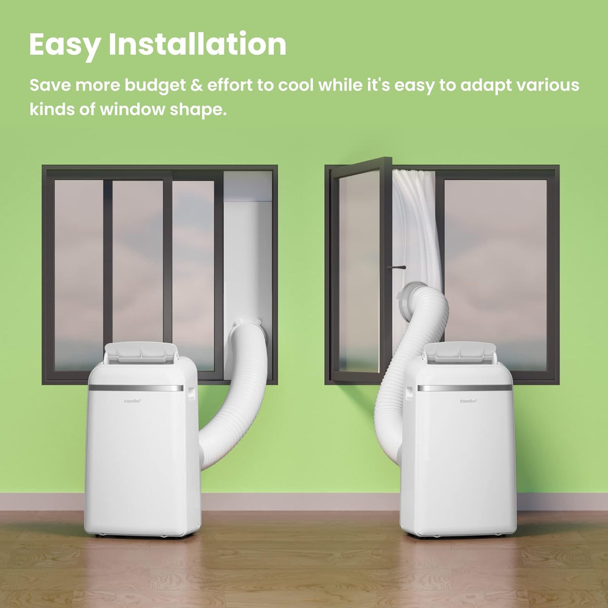 Comfee Mobiles Klimagert Easy Cool 2.0, 7000 BTU 2,0kW, Kühlen&Ventilieren&Entfeuchten, Raumgre bis 68m(25ãŽ?, APP-Steuerung/Alexa/Google Home/IFTTT, Mobile Klimaanlage mit Abluftschlauch