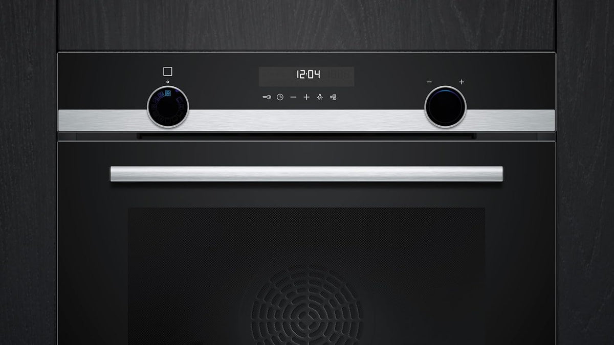 Siemens HB578HBS7 iQ500 Einbau-Backofen, 60 x 60 cm, activeClean - automatisches Selbstreinigungssystem, cookControl30, 3D Heißluft, Backofenassistent mit Sprachsteuerung, Backwagen, Home Connect