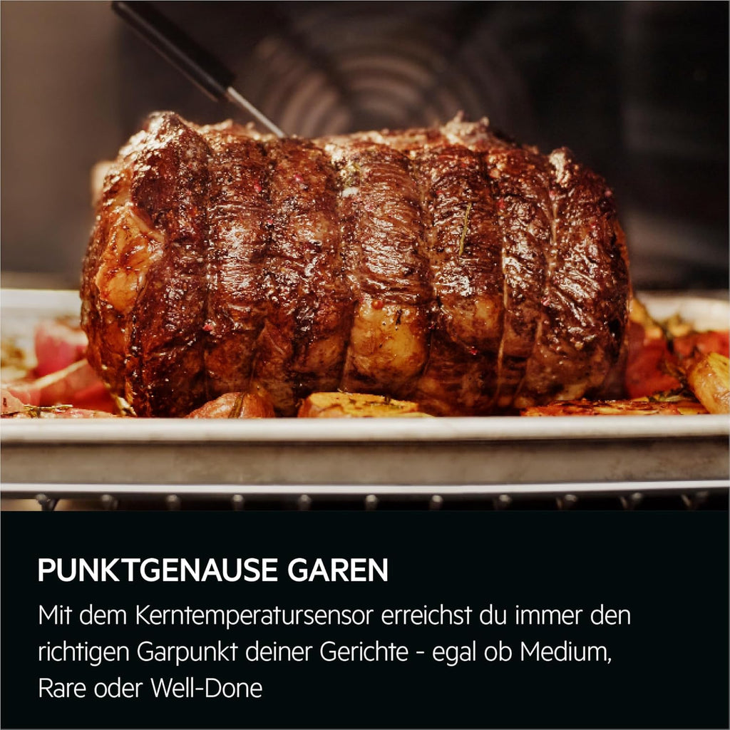 AEG Einbaubackofen â€?Serie 5 Ringheißluft: Gleichmäßige Garergebnisse auf 3 Ebenen â€?Pyrolyse Selbstreinigung â€?25 Automatikprogramme â€?LED-Touchdisplay â€?Schnellaufheizung â€?Schwarz â€?BPE53516AB