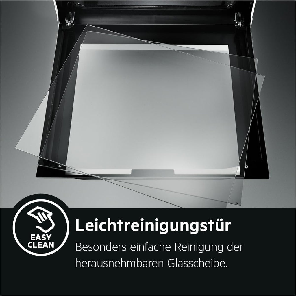 AEG Einbaubackofen â€?Serie 5 Ringheißluft: Gleichmäßige Garergebnisse auf 3 Ebenen â€?Pyrolyse Selbstreinigung â€?25 Automatikprogramme â€?LED-Touchdisplay â€?Schnellaufheizung â€?Schwarz â€?BPE53516AB