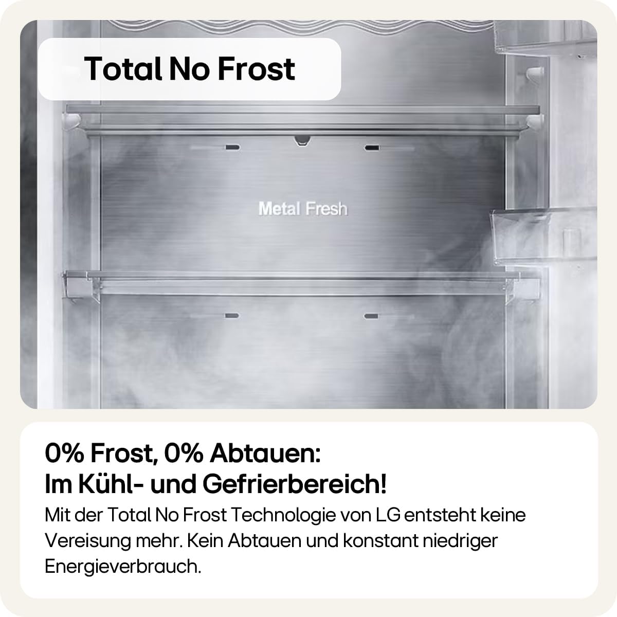 GBV7280AMB, Klasse A, 387 L, Kühl-/ Gefrierkombination mit Innendisplay, Frische Features, DoorCooling+, Variables Ablagefach für XXL-Stauraum, 59,5 x 67,5 x 203 cm - Metal Sorbet