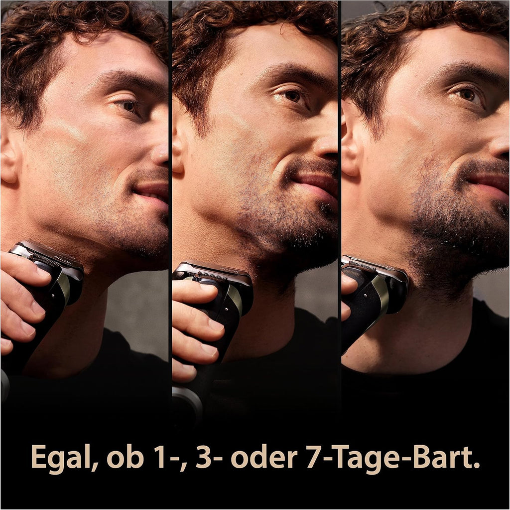 Braun Series 9 Pro+ Rasierer Herren Elektrisch, Elektrorasierer mit 5 Pro Rasierelementen, Rasierapparat ProTrimmer & Reinigungsstation, 60 Min Laufzeit, Made in Germany, 9567cc, Silber